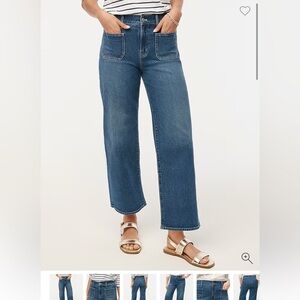 J. Crew Wide Leg Patch Pocket Full Length Jean